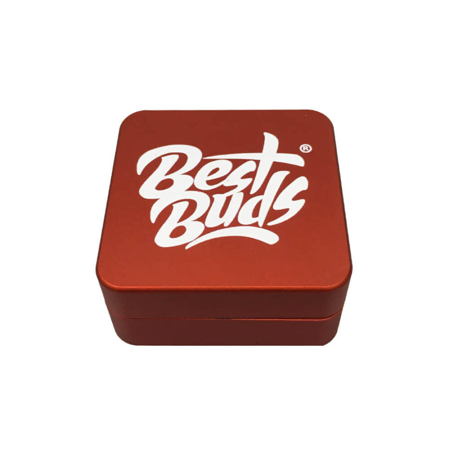 Best Buds - Grinder piatto quadrato in alluminio  2 parti (50 mm)