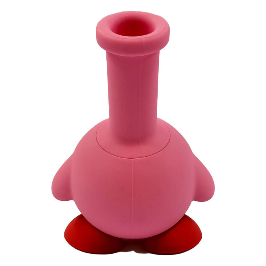 Bong - silicone con creatura rosa con pezzi rimovibili, 14 cm